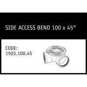 Marley Rubber Ring Joint Side Access Bend 100 x 45° - 1503.100.45